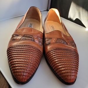 Stracam Leather Snake Skin Mens Loafers